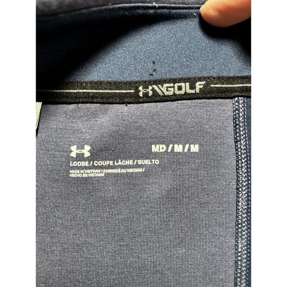 Under Armour Golf Storm Playoff 1/2 Zip Pullover Men's Gray/Black Sz Medium - Picture 5 of 12